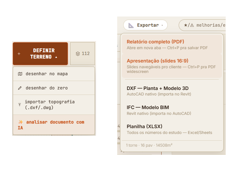 Importa e exporta DWG, IFC e DXF